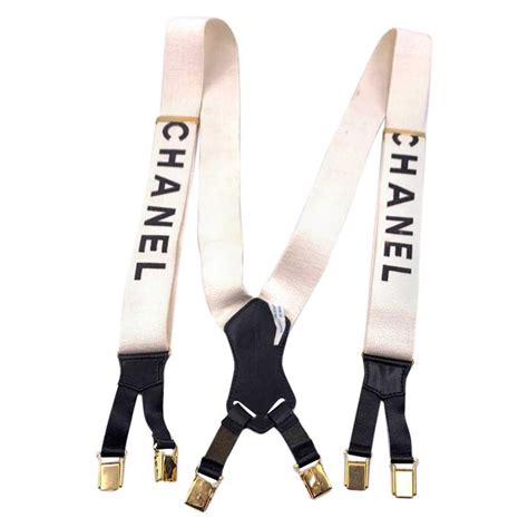 white chanel suspenders|Chanel hangers for sale.